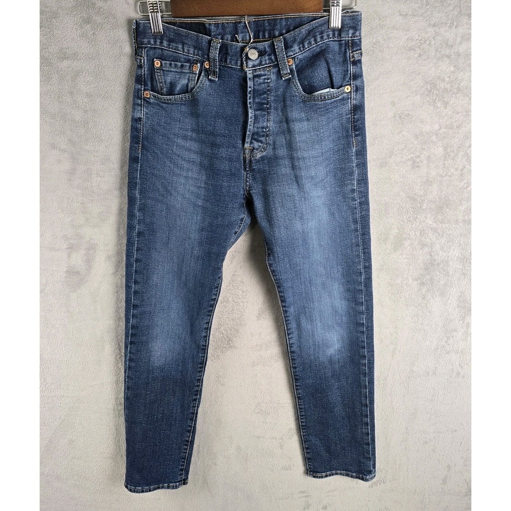 Levis 501 Original Fit Mens Medium Wash Blue Denim Straight Leg Jeans 27x30